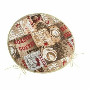 Bellatex EMA Kávé székpárna kerek, sima barnapiros, átmérő 40 cm kép