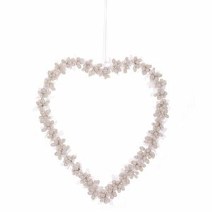 Függő szív bogyós gyümölcsökből, 22 x 2 x 24 cm, fehér kép