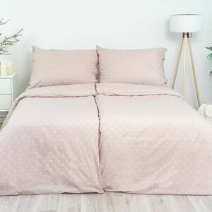 Stanex Krep lepedőhuzat Rózsaszín pöttyös, 140 x 200 cm, 70 x 90 cm kép