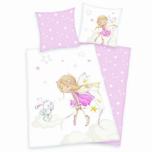 Herding Gyermek flanel ágynemű Tündér és nyuszi, 135 x 200 cm, 80 x 80 cm kép