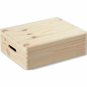 Kesper 69501 Tárolódoboz felnyíló fedéllel, fenyőfa, 39 x 29 x 13, 5 cm, M kép