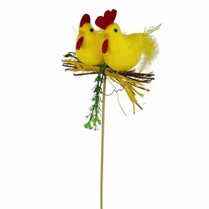 Kakas és tyúk leszúró, 30 x 8 cm, sárga kép