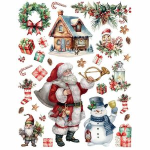 Santa Claus karácsonyi matricák, 33 x 50 cm kép