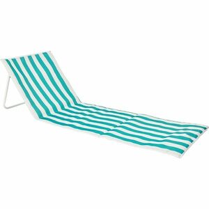 Strandszőnyeg háttámlával, csíkos, zöld kép
