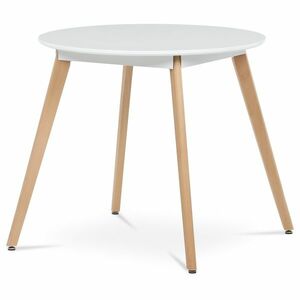 Kerek étkezőasztal 80 x 80 cm, fehér kép