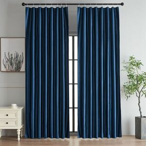 4Home Cairo Sötétítő függöny karikákkal sötétkék, 150 x 250 cm kép