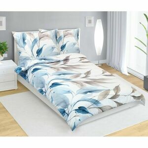 Bellatex Ősz szatén ágyneműhuzat kék, 140 x 220 cm, 70x 90 cm, 140 x 220 cm, 70 x 90 cm kép