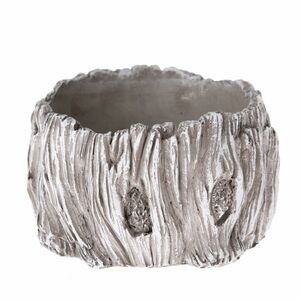 Decor beton fakéreg virágtartó, szürke, 17 x 10 cm, 17 cm átmérőjű kép