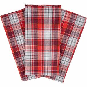 Home Elements Káro konyhai törülköző piros szürke, 50 x 70 cm, 3 db-os szett kép