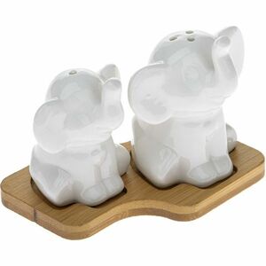 Porcelán só- és borsszóró tálca alátéttel Elefántok kép