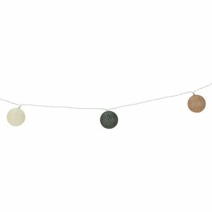 Raffia LED fénylánc, 360 cm, 12 gömb, átmérő 6 cm, időzítővel kép