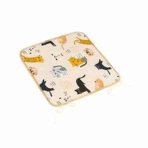 Bellatex Adéla sima ülőpárna, sárga macska, 40 x40 cm kép