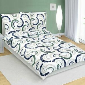 Bellatex Krepp ágynemő Kapka kék, zöld, 140 x 200cm, 70 x 90 cm kép