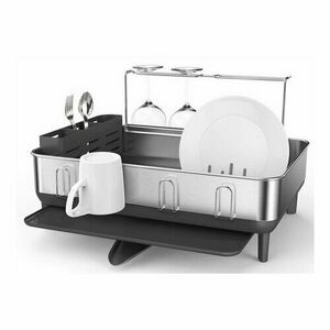 Simplehuman Edénytartó pohártartóval, rozsdamentesacél keret, szürke kép