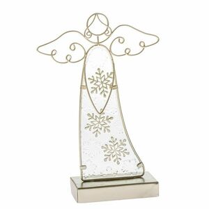 Üveg angyal karácsonyi dekoráció, 30 cm kép