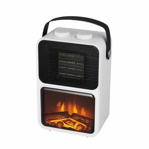 Elektromos kandalló - láng imitáció - fehér, 13, 5 x 21 x 36 cm, 600/1200W kép