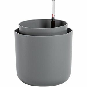 Plastia Tolita önöntöző virágtartó, szürke, átmérő: 19 cm, 19 cm átmérőjű kép