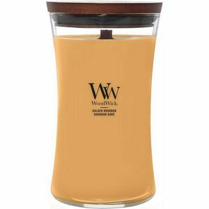 WoodWick Illatosító gyertya nagy vázában Golden Bourbon, 609 g kép