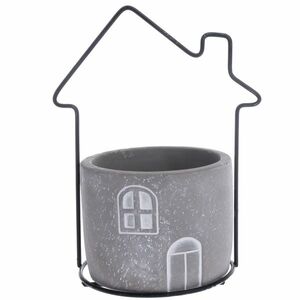 House beton virágtaó szürke, 15 x 19, 5 x 11, 5 cm kép