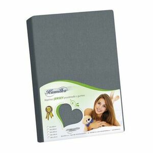 Bellatex Kamilka jersey lepedő sötétszürke, 220 x 200 cm kép