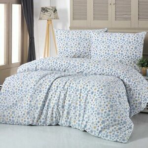 Kvalitex Hópehely pamut ágynemű, kék, 140 x 200 cm, 70 x 90 cm kép