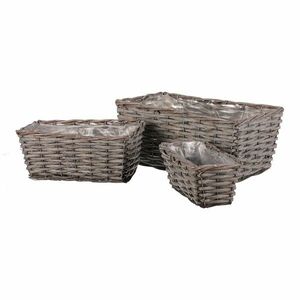 Sven 3 db szálas burkolat készlet virágládákhoz, szürke kép