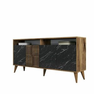 Milan Walnut and Black Marble szekrény kép