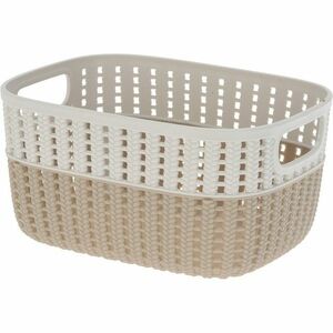 Duo műanyag kosár, krémszínű, 23, 5 x 17, 5 x 11, 5 cm kép