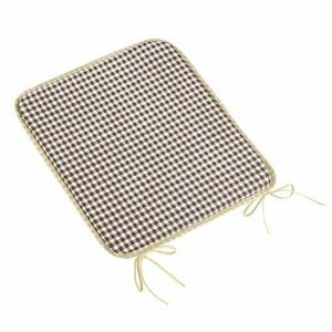 Bellatex Berta Kockák sima székpárna barna, 40 x 40 cm kép