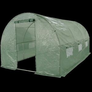 Kerti fóliaház 400 x 250 x 200 cm, zöld ponyva, 400 x 250 x 200 cm kép