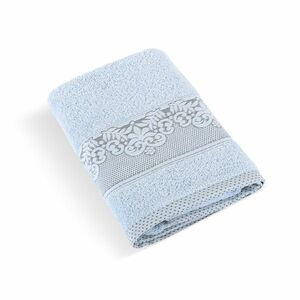 Bellatex Orchidea kollekció világoskék frottír törölköző, 50 x 100 cm, 50 x 100 cm kép