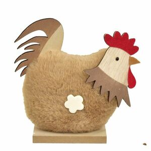 Húsvéti dekoráció Plüss tyúk, 15 x 14 x 3 cm kép