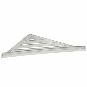 GEDY FL80 sarok polc zuhanyzóba, 23 x 3 x 23 cm, ABS/átlátszó kép