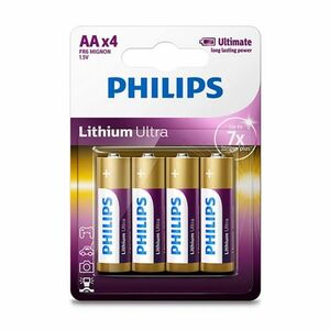 Philips AAA 1, 5 V lítium Ultra elem, 4 db kép