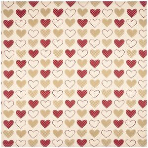 Home Elements Szív minta abrosz Szív motívum , 90 x 90 cm, 90 x 90 cm kép