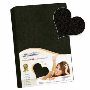 Bellatex frotté lepedő, fekete, 140 x 200 cm kép