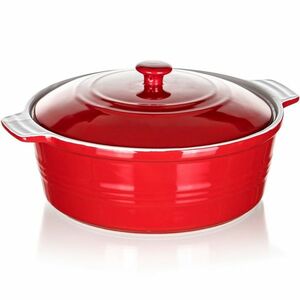 Banquet Culinaria Red kerek forma sütőedény fedéllel 3 l, 3 l kép