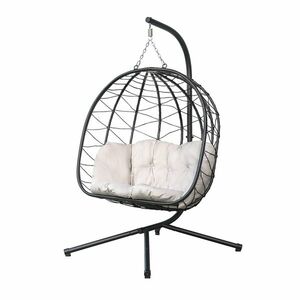 Happy Green Villa Big függő rattan szék, 120 x 110x 200 cm kép