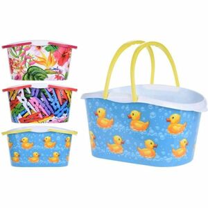 Műanyag ovális csipesztartó kosár , 28 x 10 x 15 cm kép