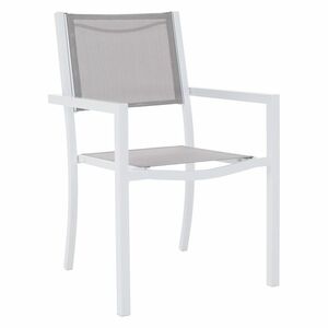 Kerti egymásra rakható szék, fehéracél/világosszürke, DORIO kép