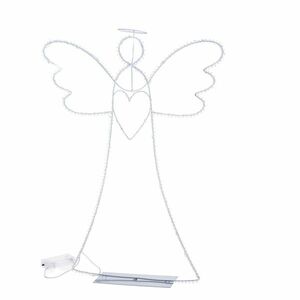 Angyal glóriával karácsonyi világító dekoráció, 36 x 44 cm, 35 LED kép