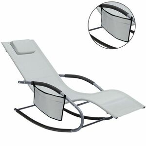 Kerti hintaszék 148 x 63 x 87 cm, világosszürke kép