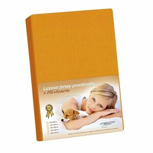 Jersey lepedő elasztánnal, narancssárga, 200 x 220 cm kép