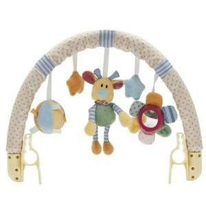 Baby Mix Virágok, mackó és csillagok gyerek játék babakocsihoz, 80 cm kép