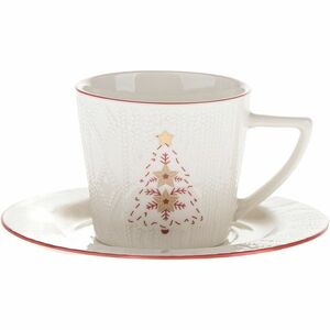 Porcelain cup with saucer Knitted tree 110 ml kép