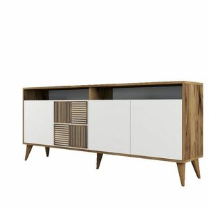 Milan 2 Walnut and White szekrény kép