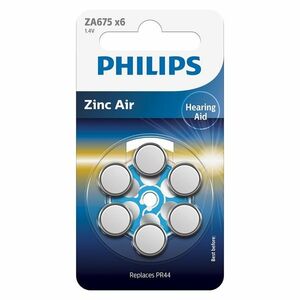 Philips ZA675 1, 4 V hallókészülék-elem kép