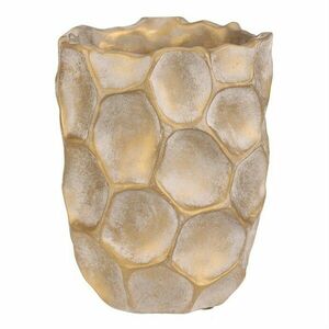 Plástev beton virágtartó, méret M, szélesség 16cm, bézs-arany kép