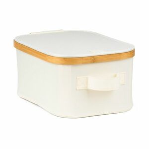 G21 tárolódoboz 24 x 30 x 15 cm, bambusz, fedéllel, bézs kép