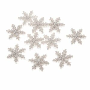 Karácsonyi díszek szett Hópehely, 12 db, polirezín kép